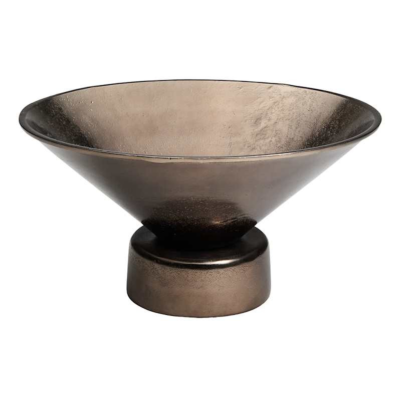 Grey Metal Taper Bowl, 14" | At Home