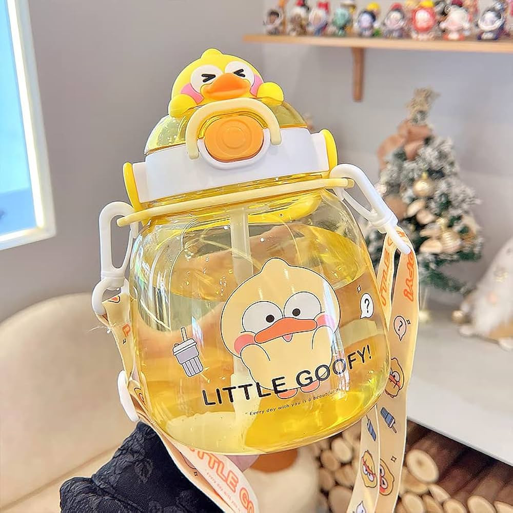 JQWSVE Kawaii Water Bottle with Straw Cute Water Bottles 46oz Big Belly Water Bottle Large Capaci... | Amazon (US)