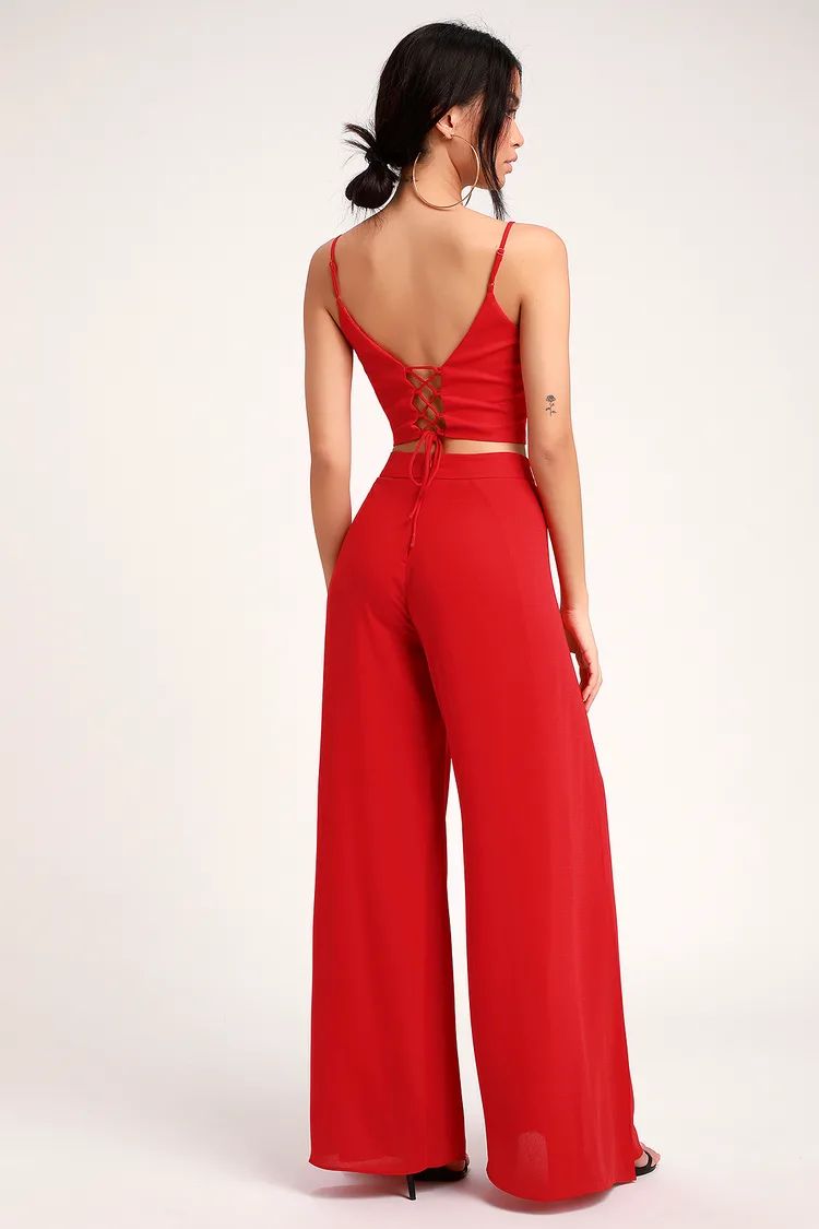 Out Tonight Red Two-Piece Jumpsuit | Lulus (US)