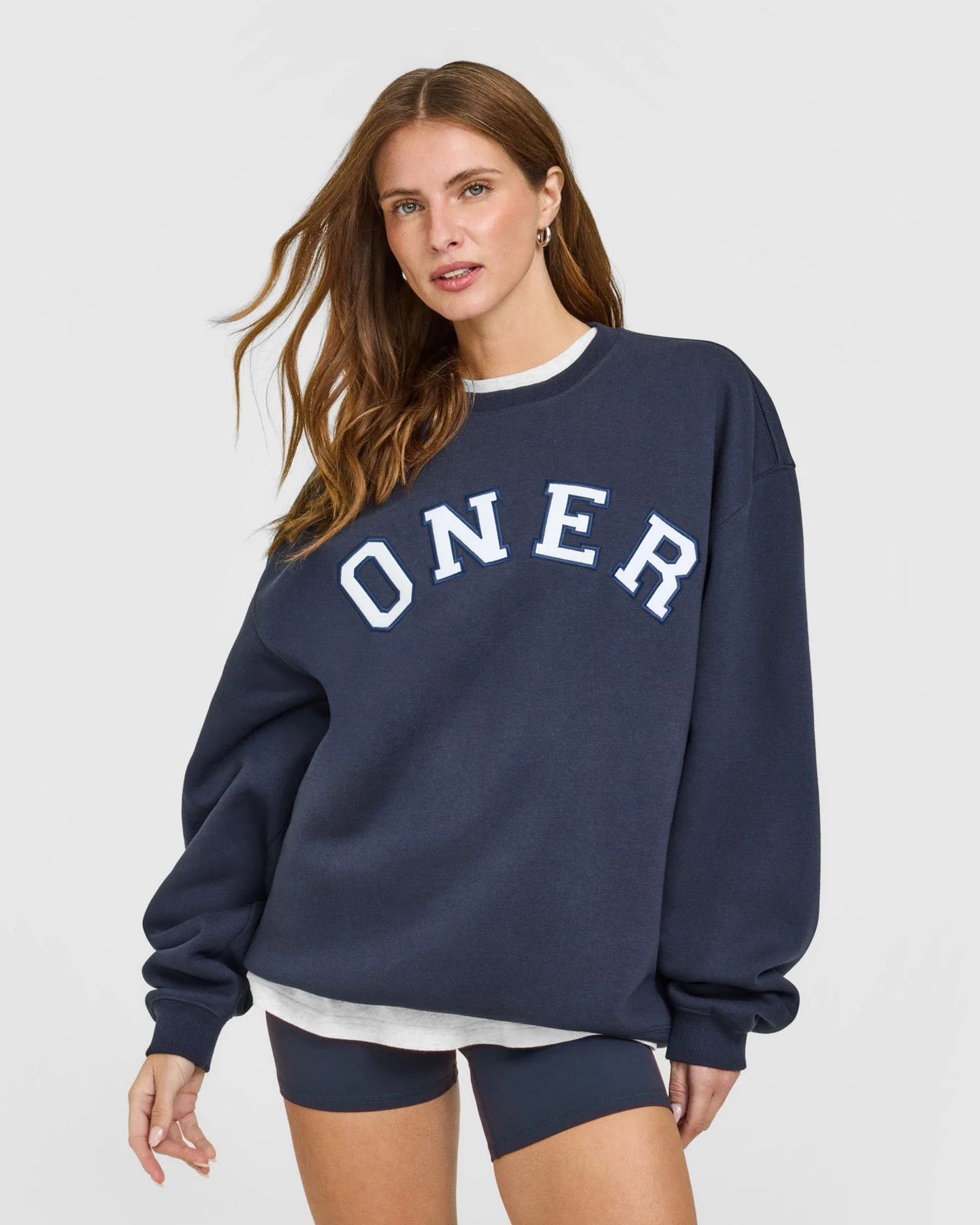 Foundations Oversized Oner Girlfriend Sweatshirt 
 True Blue | Oner Active (UK / US)