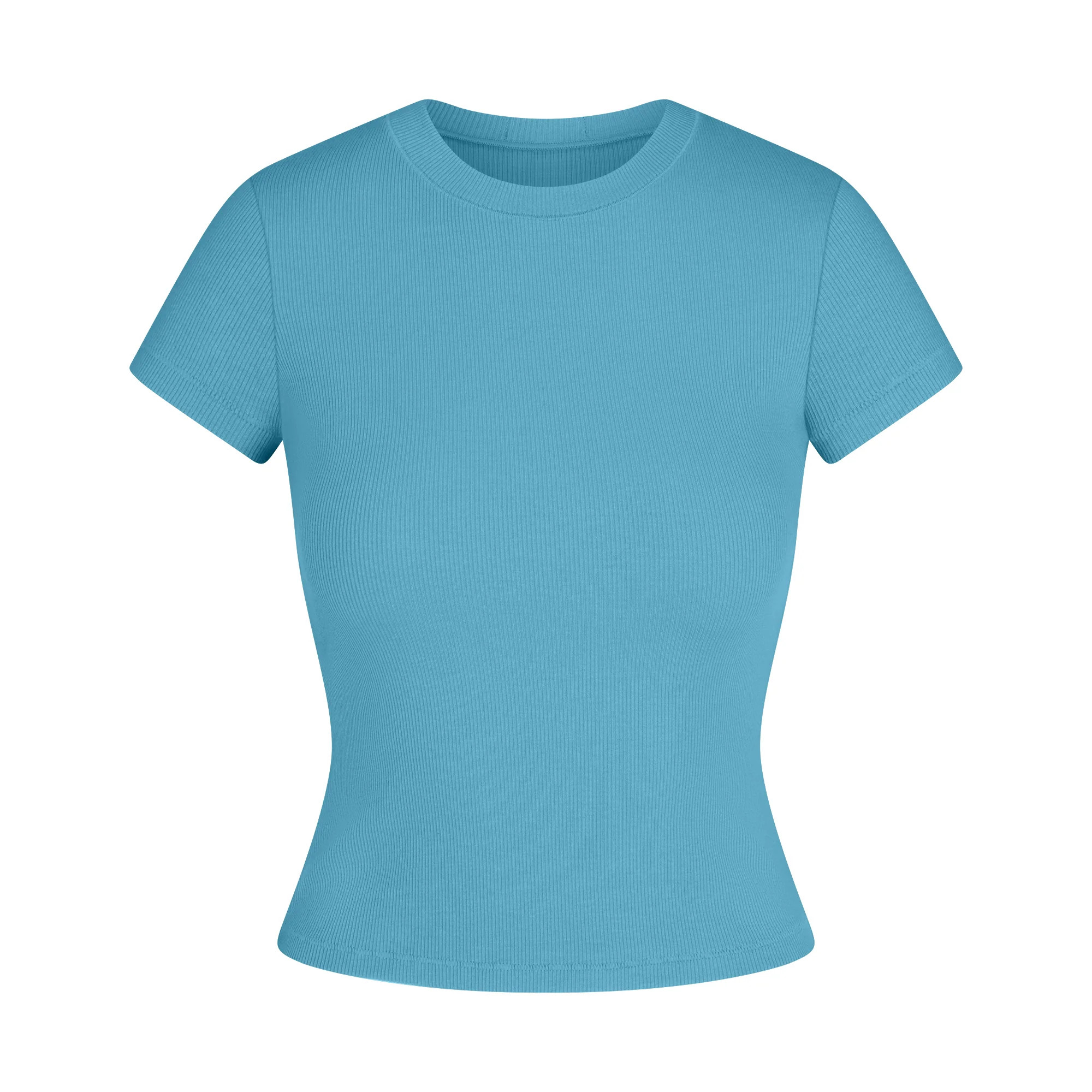 COTTON RIB T-SHIRT | WATER | SKIMS | SKIMS (US)
