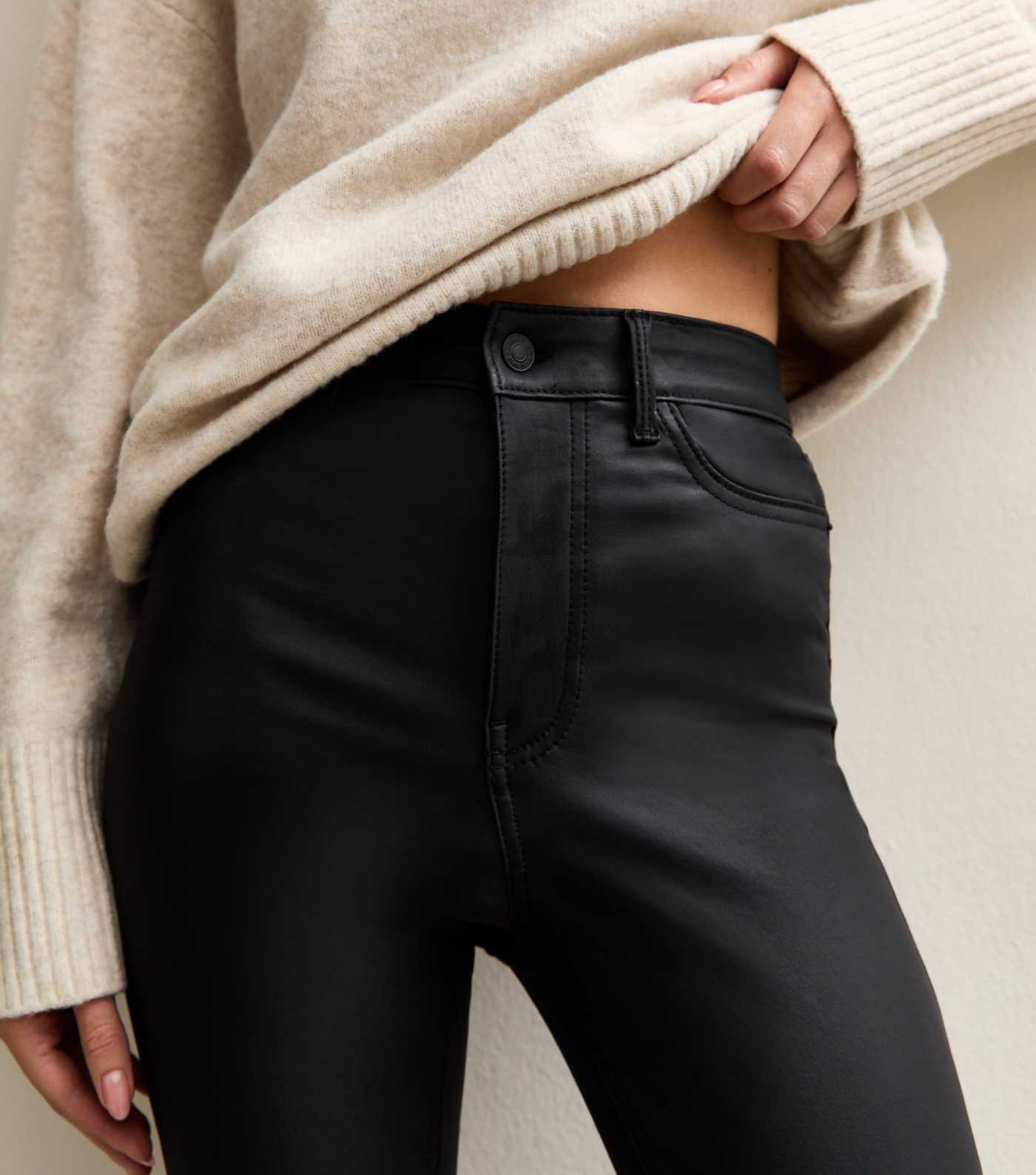 Black Coated Lift & Shape Jenna Jeans | New Look | New Look (UK)