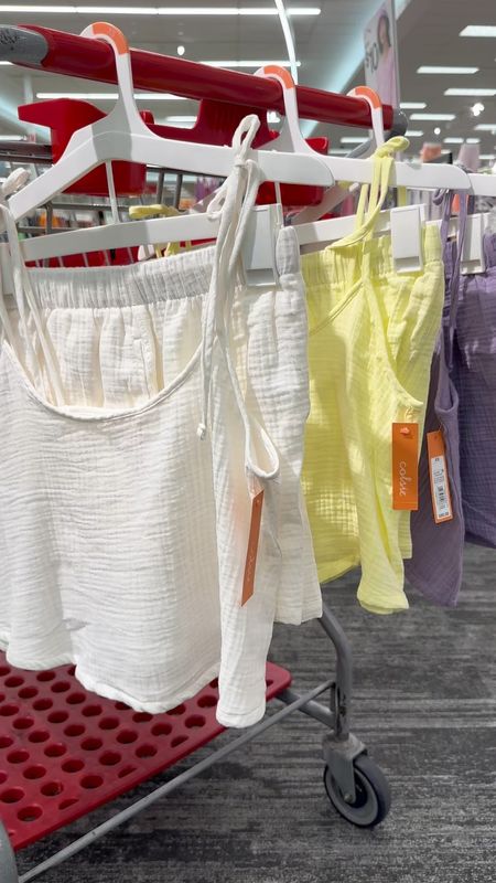 Cotton gauze tank top and shorts pajama sets from Target! These would also be such a cute swimsuit cover! 

#LTKStyleTip #LTKFindsUnder50 #LTKSeasonal