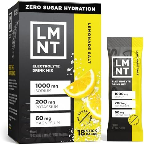 LMNT Zero Sugar Electrolytes - Lemonade | Drink Mix | 18-Count | Amazon (US)