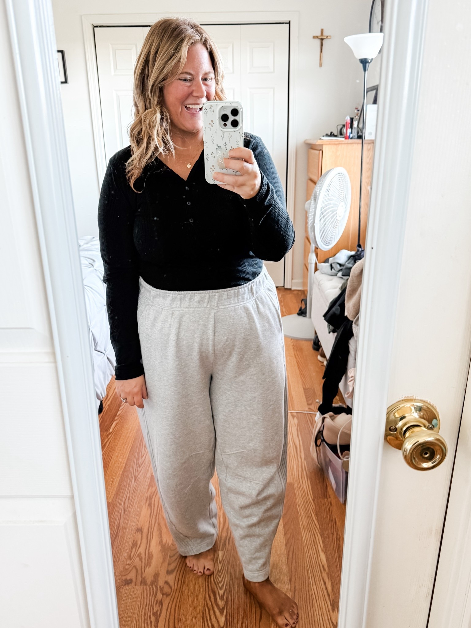 Obsessed with these aerie sweatpants and Henley! Wearing a large in the pants and an XL in the top.  

#LTKFindsUnder50 #LTKMidsize #LTKSeasonal