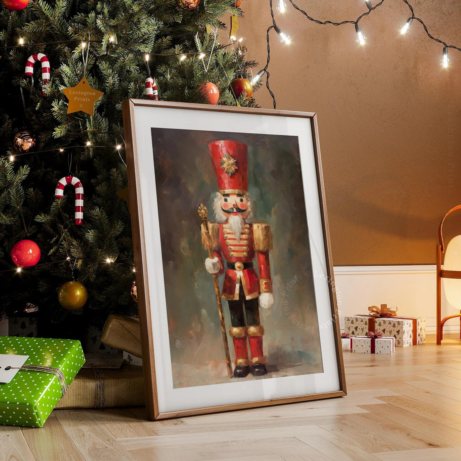 Nutcracker Toy Vintage Christmas Wall Art Printable Christmas Painting Holiday Art Winter Print C... | Walmart (US)