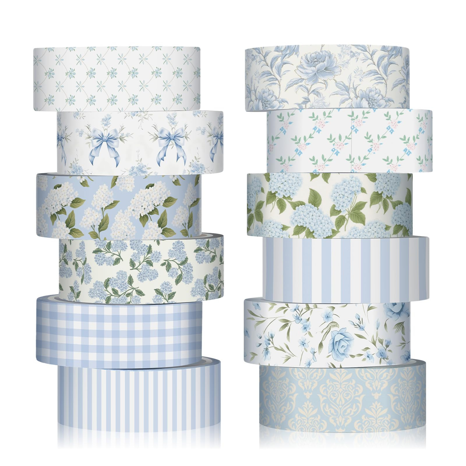 12 Rolls Watercolor Floral Washi Tape Set 15 mm Vintage Flower Decorative Masking Tape for Spring... | Amazon (US)