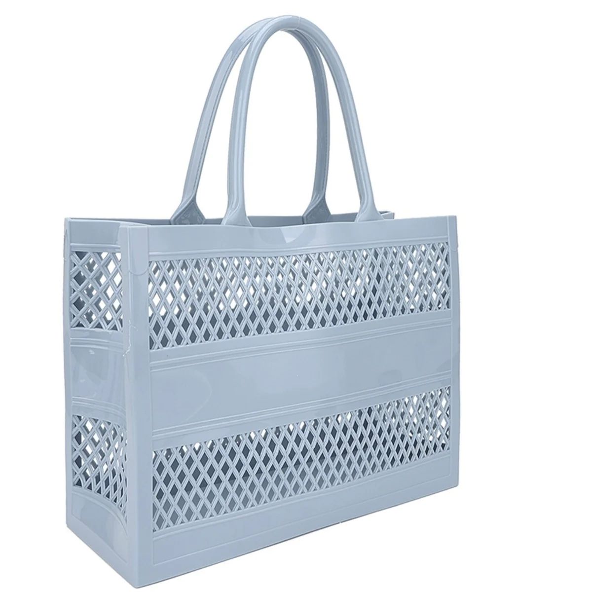 Light Blue Jelly Handle Tote Bag (Ships 6/2) | Sea Marie Designs