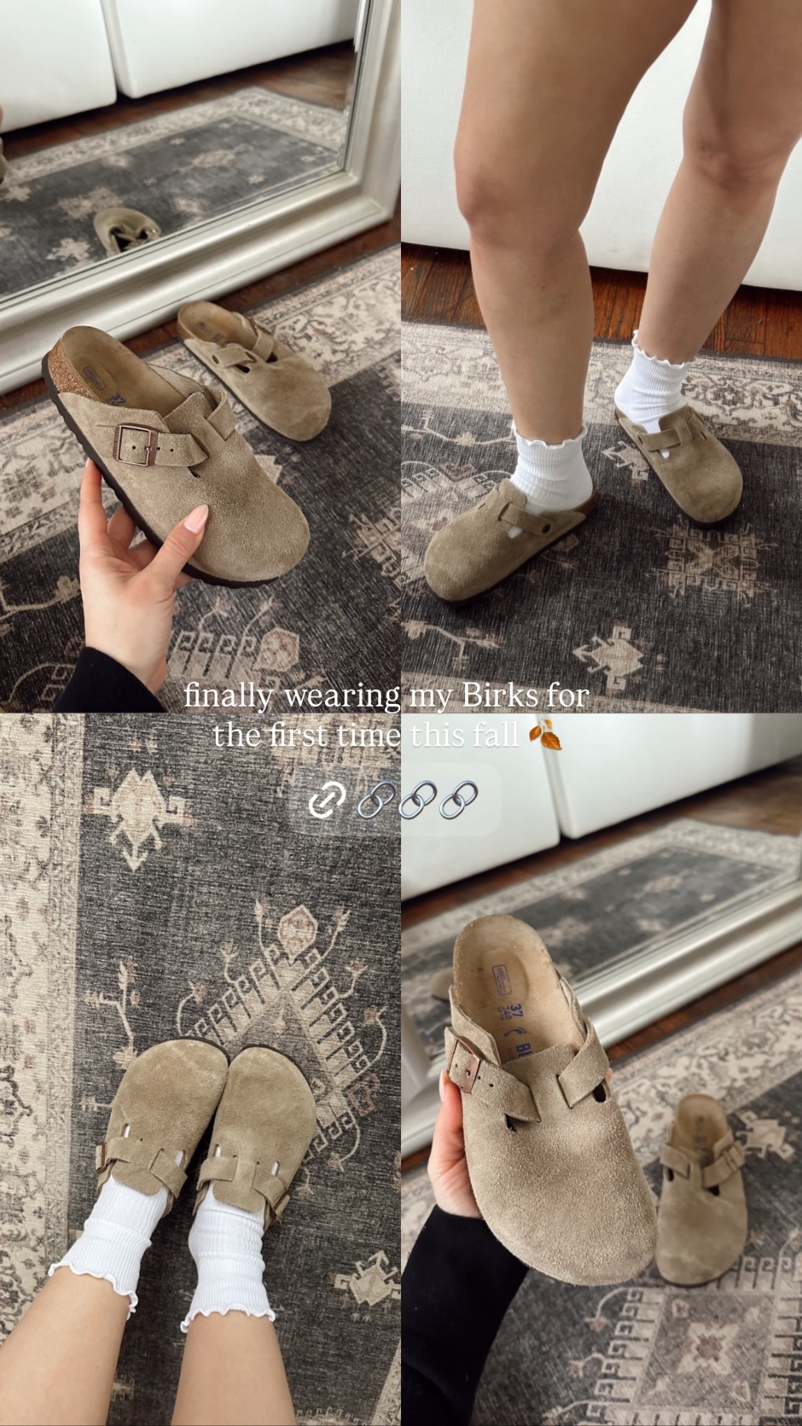 finally wearing my Birks for the first time this fall 🍂 @zappos