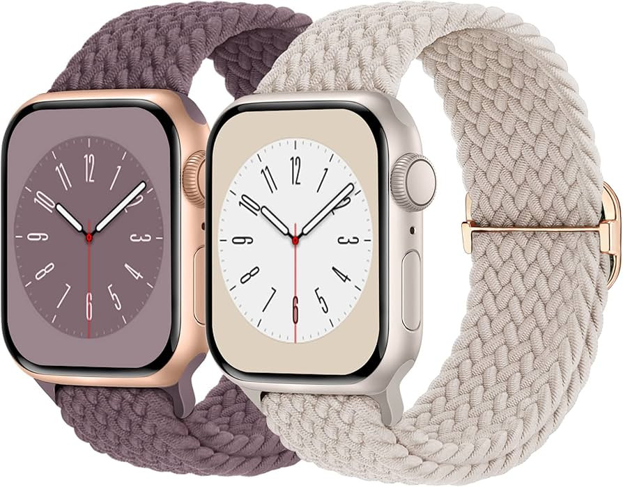 Braided Solo Loop Compatible with Apple Watch Band 38mm 40mm 41mm Women Men, Adjustable Stretchy ... | Amazon (US)