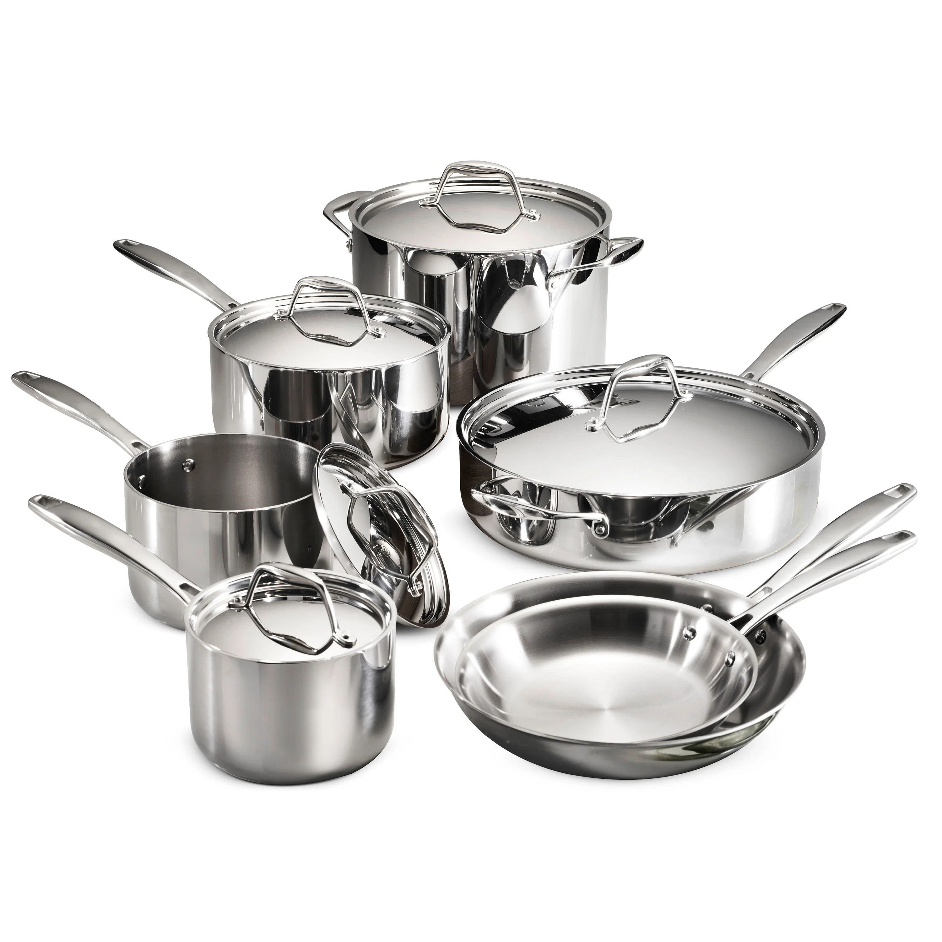 Tramontina Signature Tri-Ply Clad Gourmet 12 Pc Cookware Set | Wayfair North America