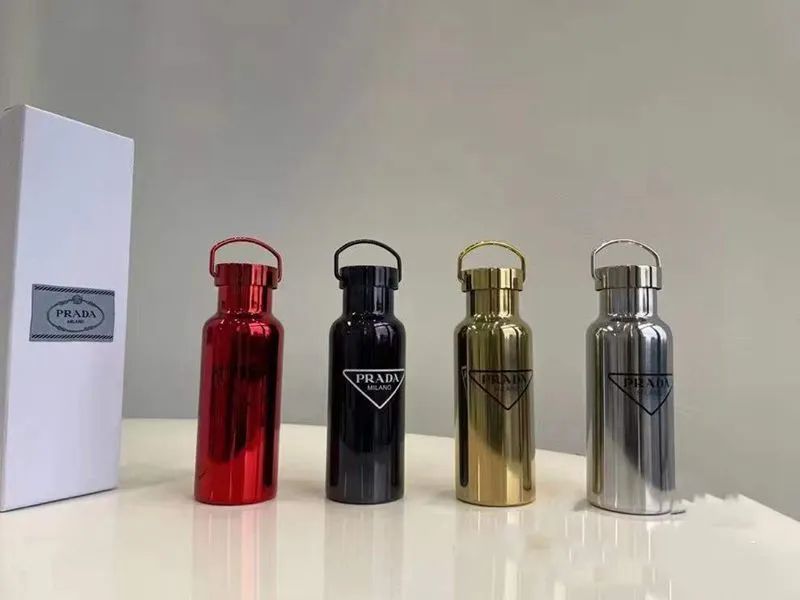 Best Pra Da Dupe Stainless Steel Water Bottle 500ml Silver Gold Red Black With Gift Box P117 Unde... | DHGate