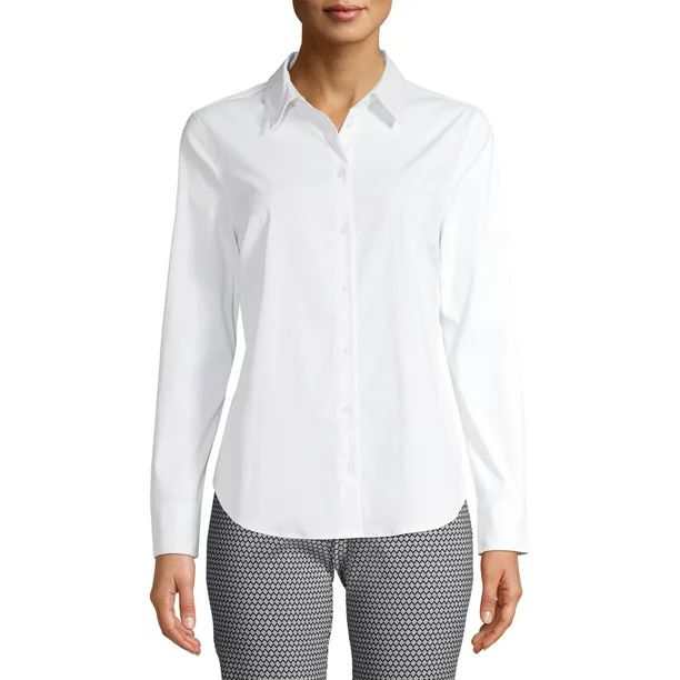 Time and Tru Women's Classic Career Shirt | Walmart (US)