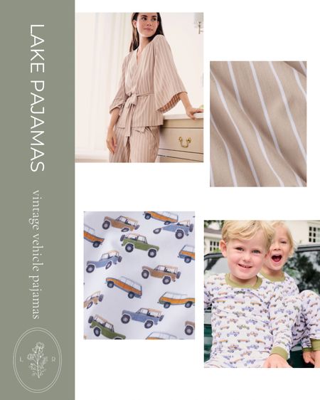 LAKE pajamas just launched the cutest vintage vehicles pajamas for littles (starting at size 2) and mamas can match with my favorite style from the brand, their kimono pajamas, in a pretty neutral stripe #lakepartner 

#LTKSeasonal #LTKstyletip #LTKfamily