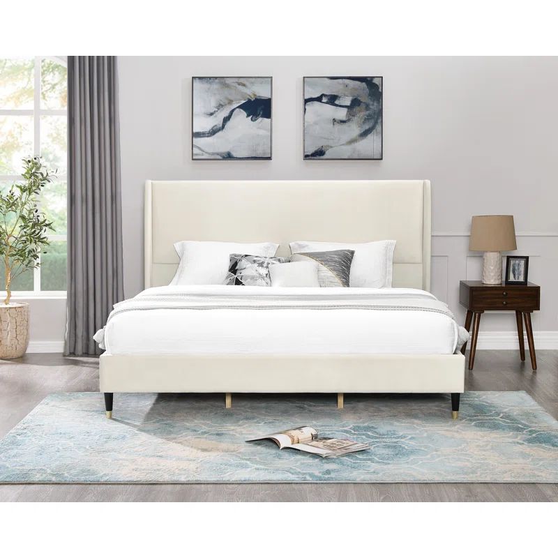Rozitta Upholstered Wingback Bed | Wayfair North America