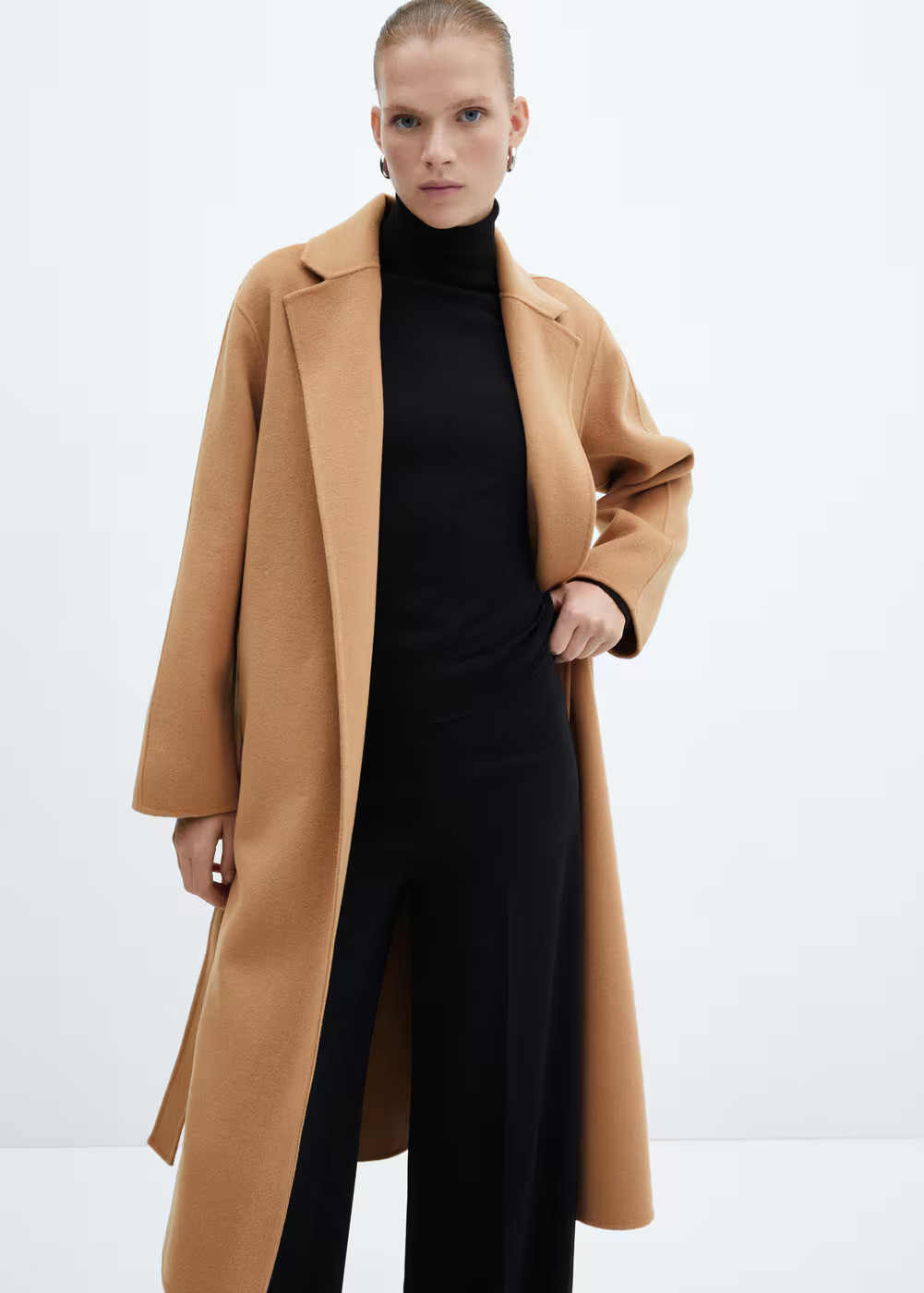 Belt handmade coat -  Women | Mango USA | MANGO (US)