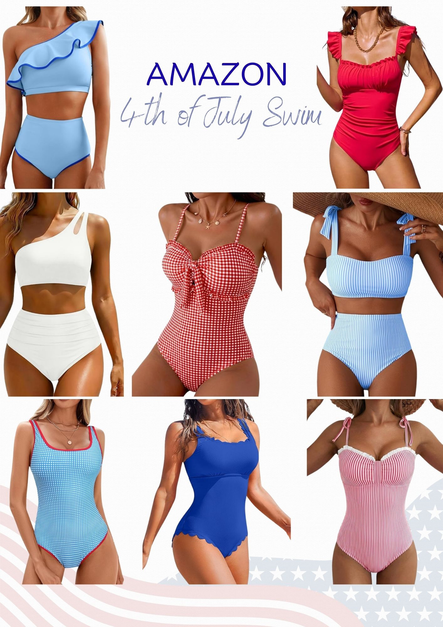 ❤️🤍💙 July 4th Women’s Swim Finds
Whether you're headed to the pool, the lake, or chasing little ones through the sprinkler, these Amazon swim picks are cute, flattering, and mom-approved. 🇺🇸☀️ I rounded up my favorite one-pieces, bikinis, and cover-ups that are perfect for all your summer plans. Shop the collection through my LTK! ✨

#LTKSeasonal #LTKMidsize #LTKSwim