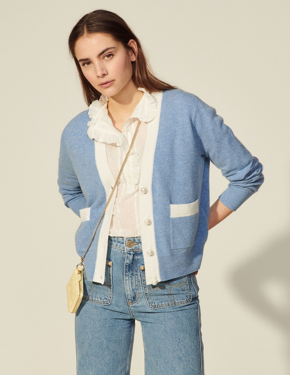 Cardigan en maille pointelle
	
			
				
					
					
						
							Select a size and Login to add ... | Sandro (DE, FR & UK)