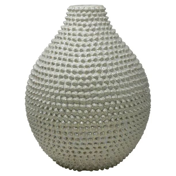 Sagebrook Home White Spiked Ceramic Table Vase | Walmart (US)