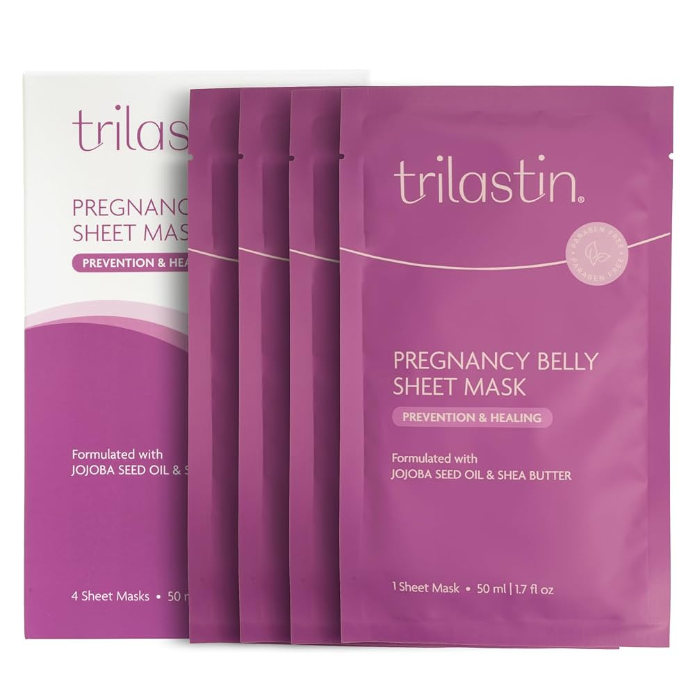 TriLASTIN Belly Masks - Belly Masks for Pregnant Women - Hydrating & Soothing for Itchy Skin - Re... | Amazon (US)