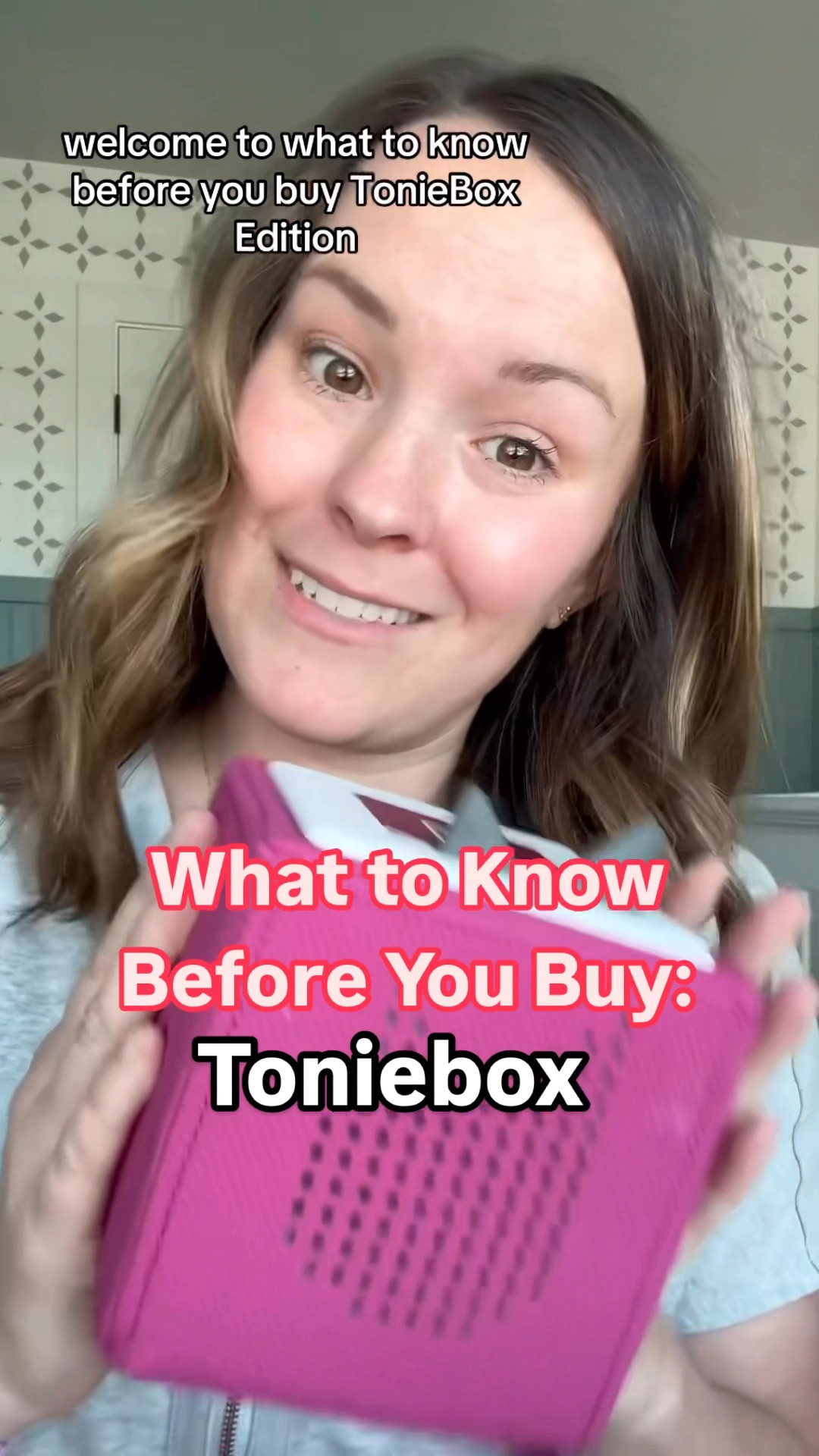 Whew! A lot of info. Do we like the Toniebox? Yes! My 2 year old uses it daily. But, TBH, I kind of bought my Toniebox blindly.  I knew a little, but not a ton.  And while it's been a hit & is used quite a bit, I wish I had known more just to fully understand how it functions . The biggest thing for me, was the character voices not matching the movie voices! It caught us all off guard. Again, my toddler didn't mind, but my older kids and I definitely noticed 🤣

Here's my list: 

🌟Pros:
•Very kid friendly. Little hands can put Tonies on easily due to being magnets. 
•Great for young kids! I personally recommend for ages 2-6. Tonies recommends for 3+. 
•Durable with squishy sides
•Fun characters and figurines to collect (characters make great birthday or Christmas gifts or rewards for kids to work towards)
•Tonies are easy to store at home: on a magnetic shelf or just in a bin or tote 
•Movie/show characters, clever (educational) Tonies, or creative Tonies (record your own/loved one up to 90 min)
•7 hours of battery life 
•Sold on Amazon, Target, Walmart, & their website
•Bundle options are often available to save on pricing

🌟Cons
•Harder to change songs, no real pause feature 
•Tonie character voices don't always match movie voices 
•A little big to take on the go + Characters can fall off easily 
•Tonie characters can cost up to $20. So, not cheap if you lose them 
•Look like toys (which is a pro & a con). My toddler likes playing with them, but they often get misplaced with other toys. I try to keep them separate when storing. They do have a Tonie symbol on the bottom to help identify. 

Stay tuned for my Yoto mini review! It's another great option that's stolen my heart, especially for kids 5-6 and up! 



#LTKKids #LTKFamily #LTKHome