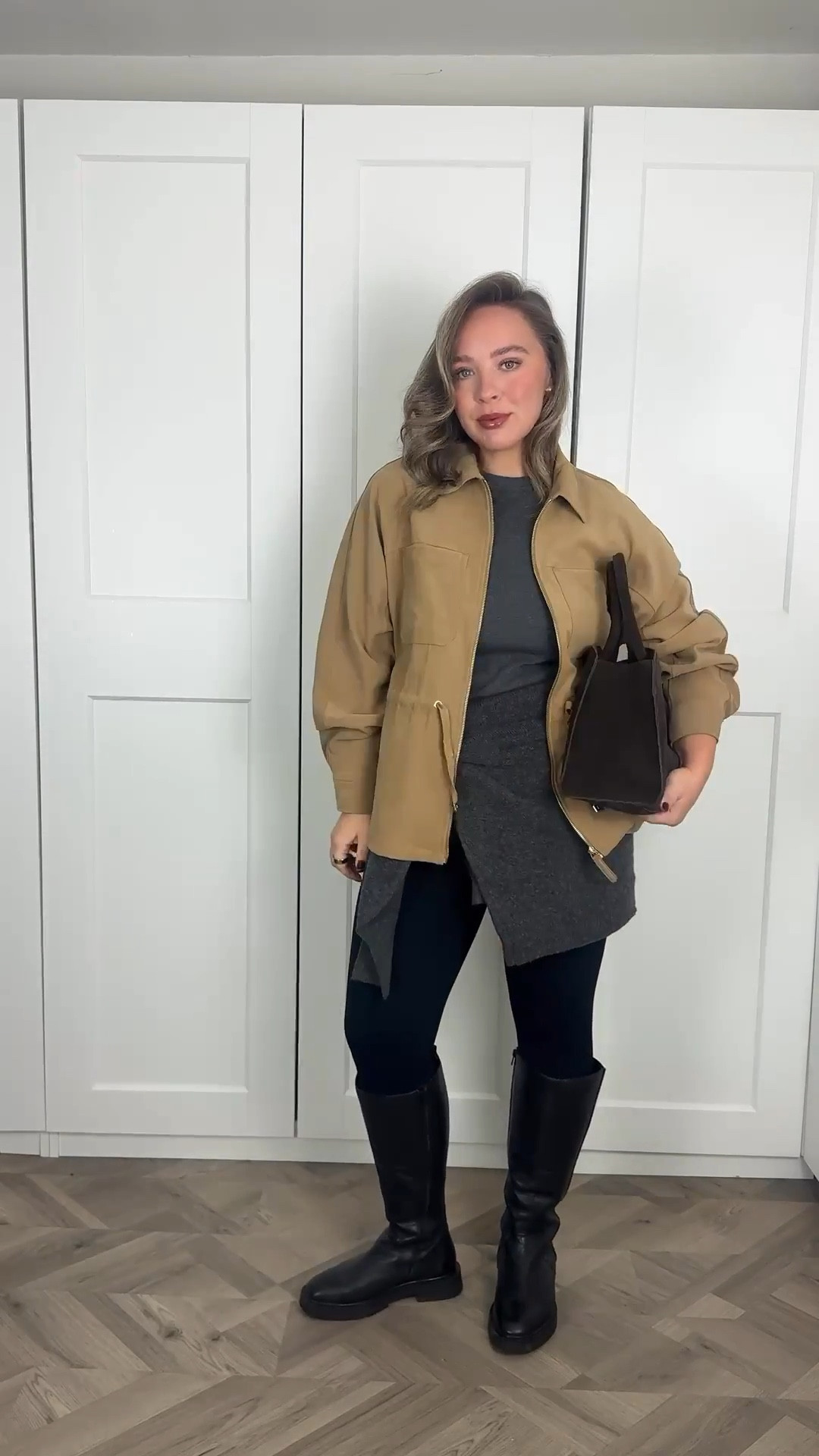 styling knee high boots casually for autumn: perfect for walks, pumpkin picking etc 🎃

These ones are so good, they’re curvy calf!! I wear my usual shoe size. I wear a large in the jacket and a medium in the knit top 

#LTKwinter #LTKautumn #LTKmidsize