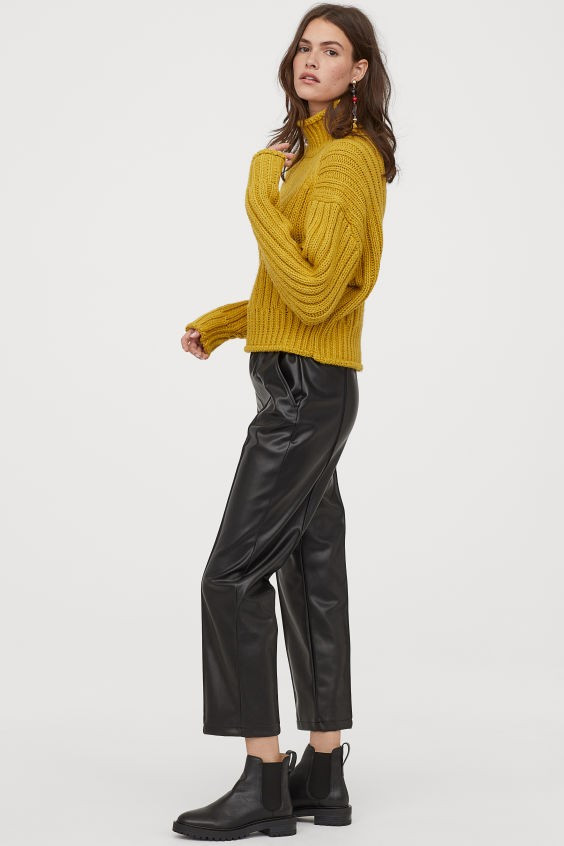 Rib-knit polo-neck jumper | H&M (UK, MY, IN, SG, PH, TW, HK)