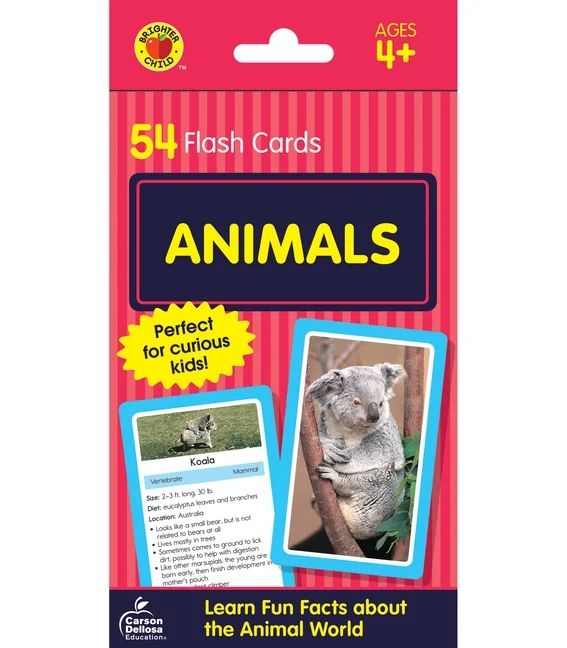 Animals Flash Cards : 54 Flash Cards | Walmart (US)