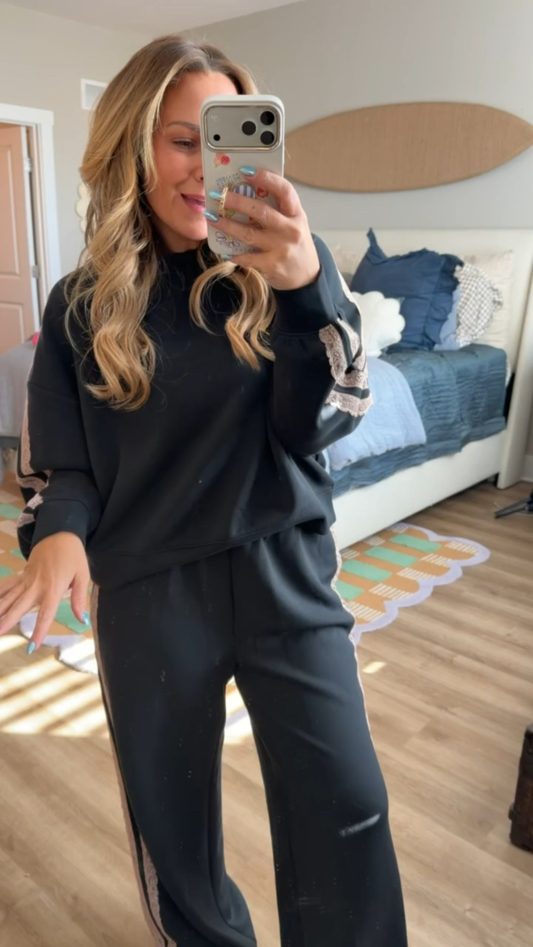 Target really understood the assignment with this one 🤍
The prettiest sweat set with delicate lace detailing that makes it feel put together without trying. Cozy enough for home, cute enough for school drop-off or coffee runs.
✨ runs true to size
✨ affordable + comfy
✨ easy matching set
Linked in LTK.

Target lounge set, Target sweat set, matching sweat set, lace trim lounge set, cozy mom outfit, everyday loungewear, casual matching set, affordable loungewear, comfy travel outfit, at home outfit, elevated lounge wear, Target outfit
