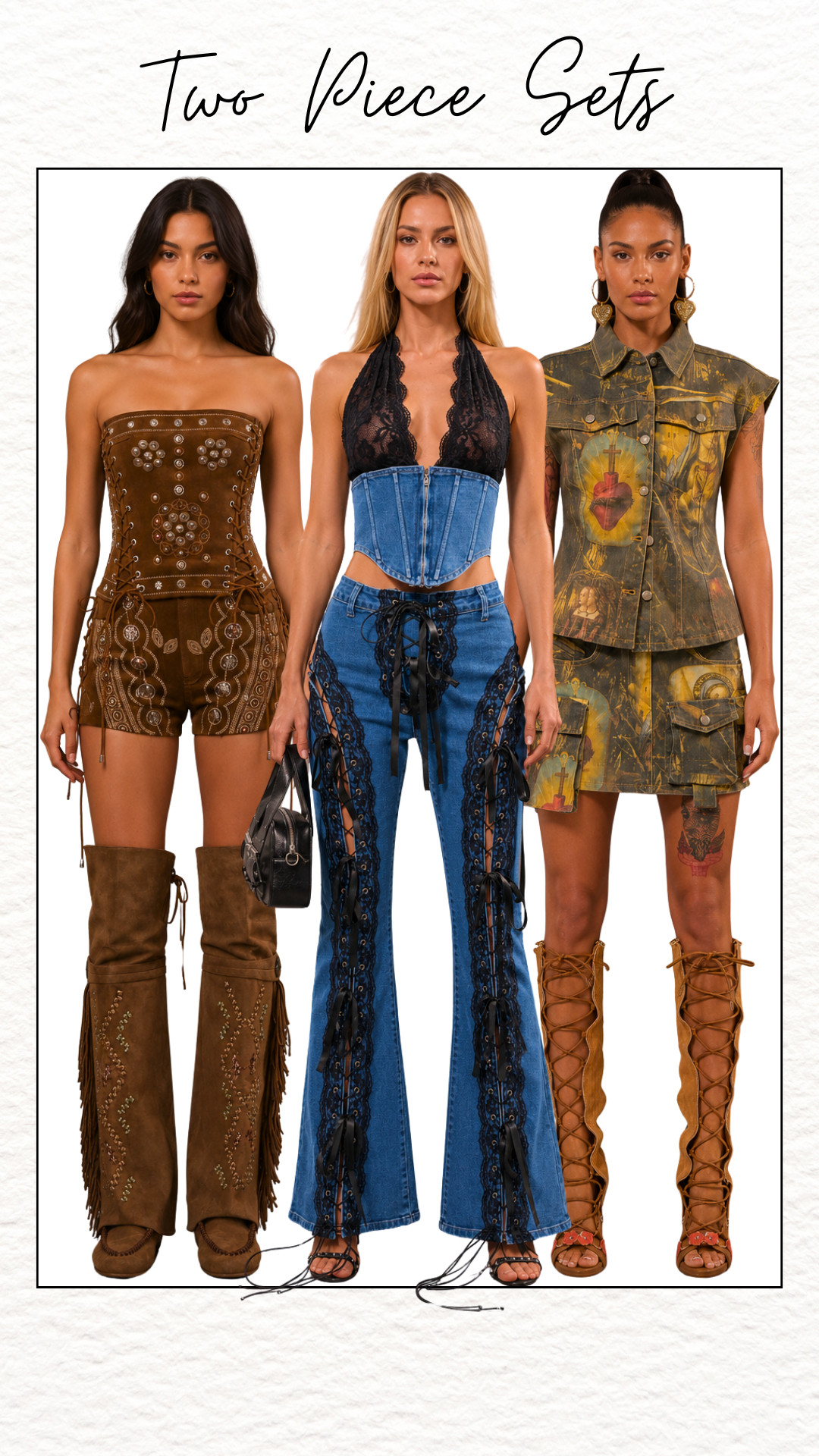 Akira two piece sets mix western glam edgy denim and lace details for bold outfits that turn every entrance into a fashion moment. #AKIRA #TwoPieceSets #WesternFashion #DenimStyle #EdgyFashion #StatementOutfits #FashionInspo #StreetStyle #CowgirlStyle #TrendyLooks #LaceDetails #BoldStyle #WomensFashion #OutfitInspo 

 #LTKMidsize #LTKPetite #LTKPlusSize