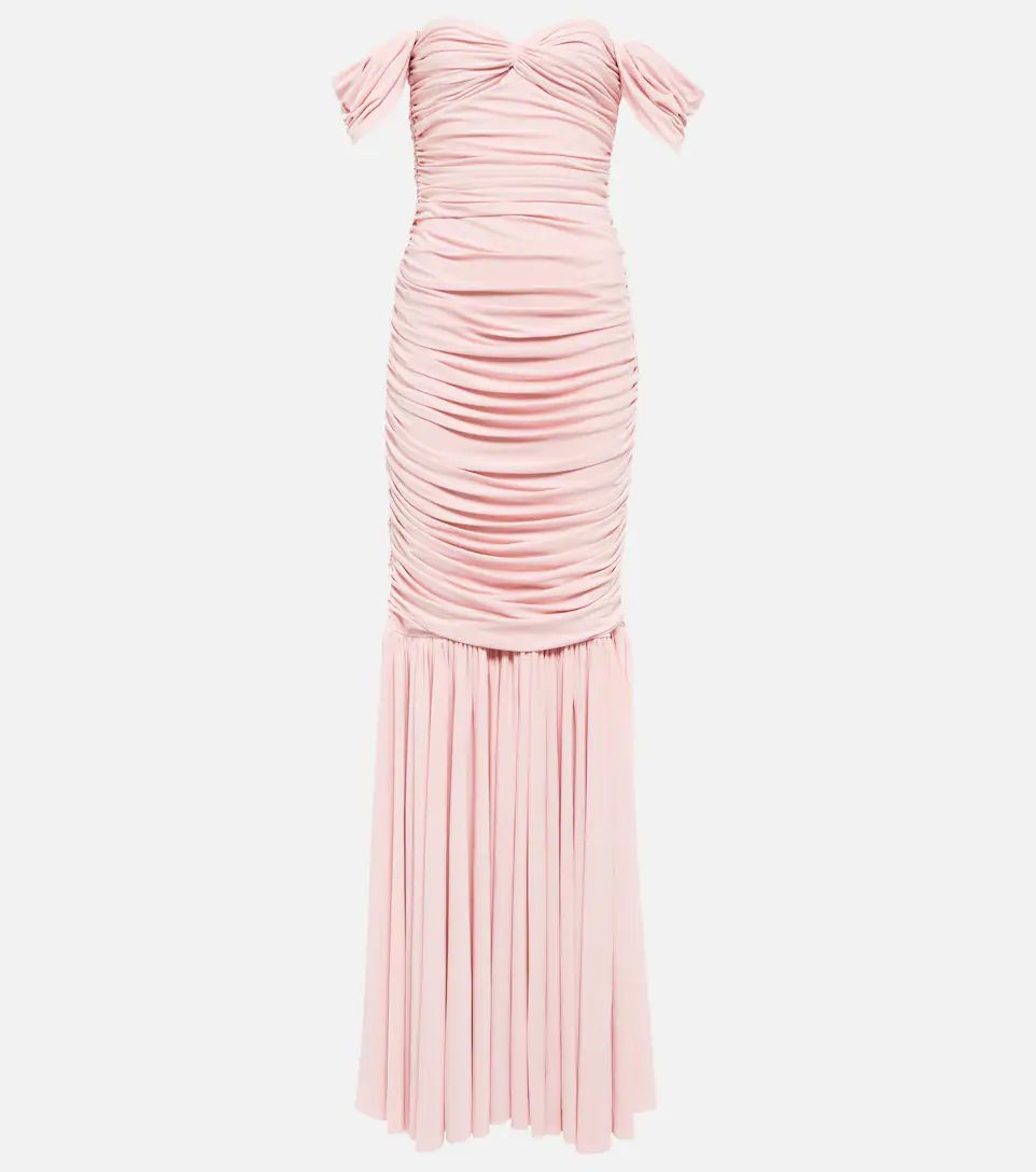 Diana ruched off-shoulder maxi dress | Mytheresa (US/CA)