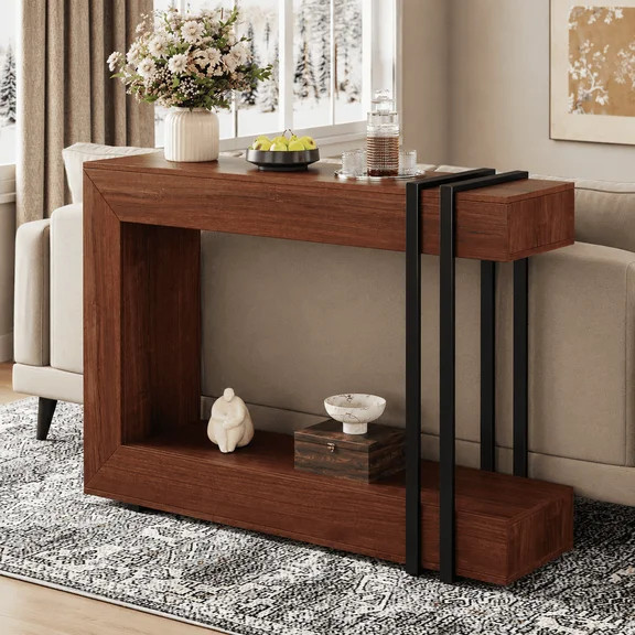 Demi Bonn 63" Console Table, Farmhouse Wooden Sofa Table Entryway Table for Hallway, Entrance, Li... | Walmart (US)