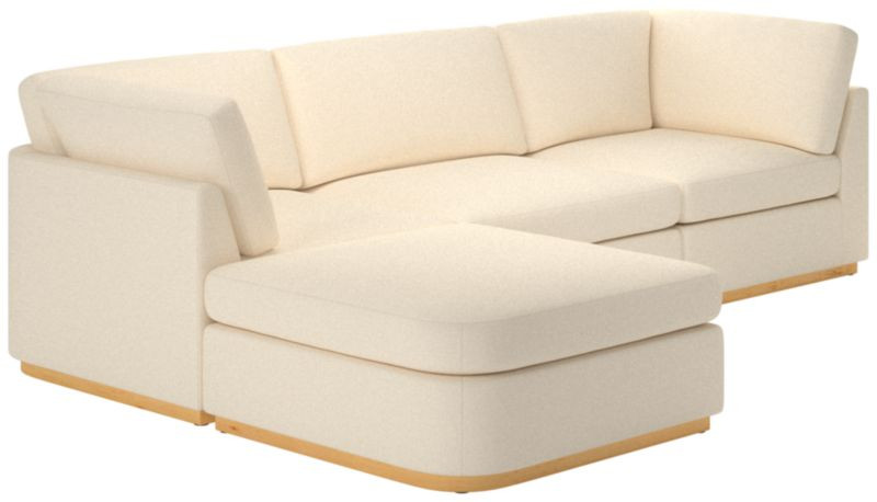 Stormo 4-Piece L-Shaped Ivory Boucle Sectional Sofa | CB2 | CB2