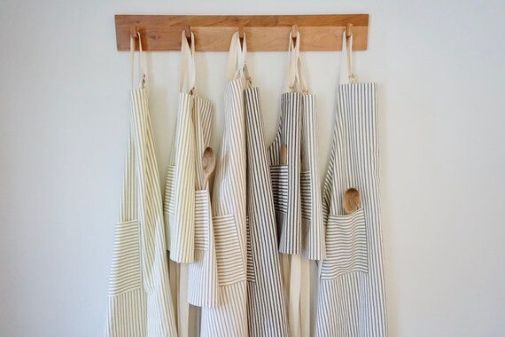 Handmade Farmhouse Aprons, Mommy and Me Aprons, Ticking Striped Aprons, Matching Family Aprons, u... | Etsy (US)