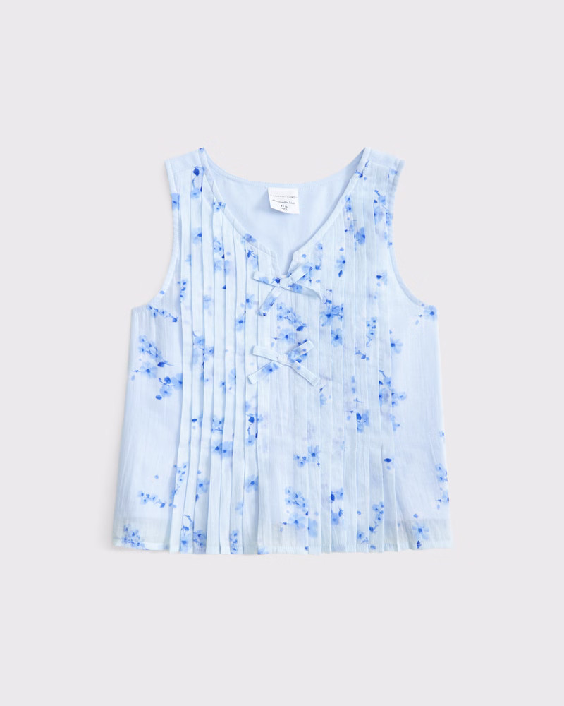 pleated bow top | Abercrombie & Fitch (US)
