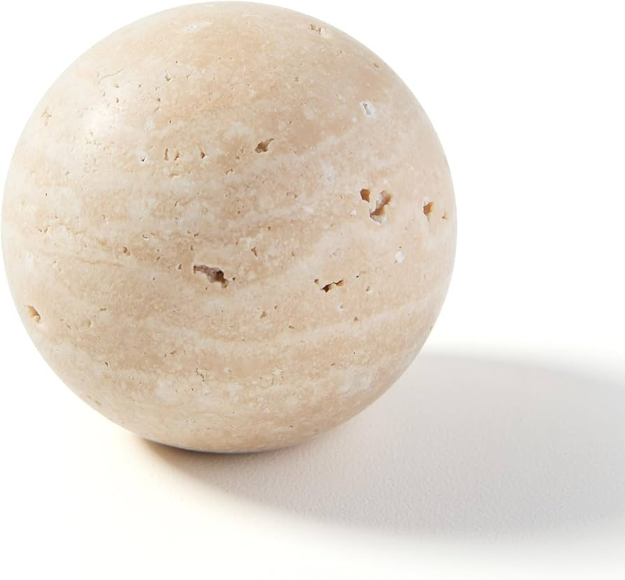Natural Travertine Round Cabinet Knobs, 1.2" Diameter, 4-Pack | Amazon (US)