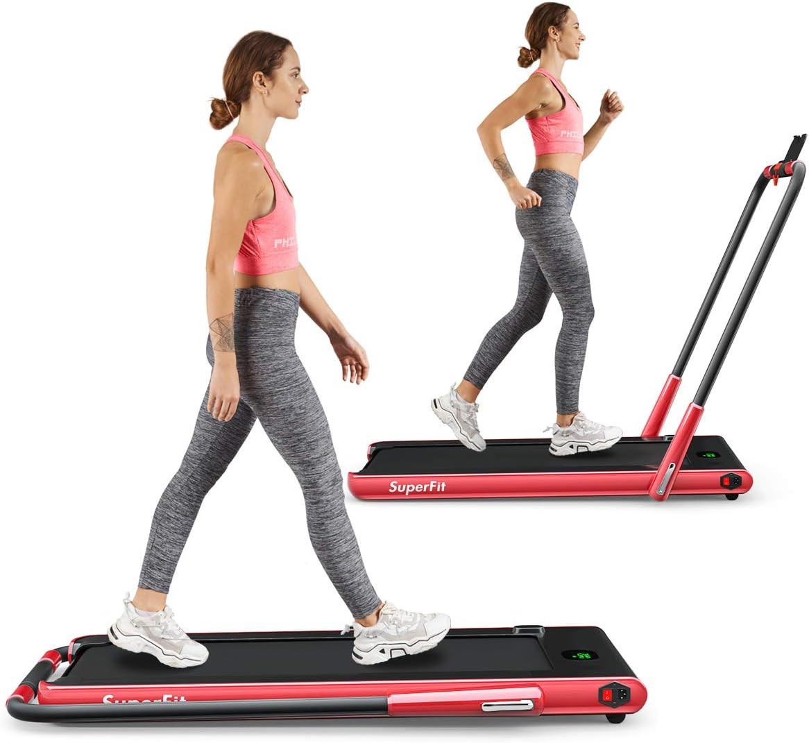Goplus 2 in 1 Folding Treadmill, 2.25HP Under Desk Electric Superfit Treadmill, Installation-Free with APP Control, Remote Control, Bluetooth Speaker, LED Display, Walking for Home | Amazon (US)