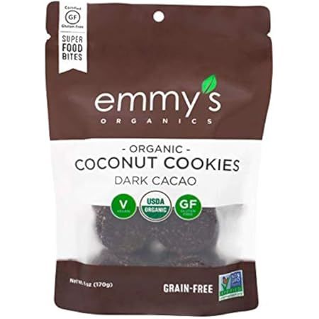 EMMYS Organic Dark Cacao Macaroons, 6 OZ | Amazon (US)
