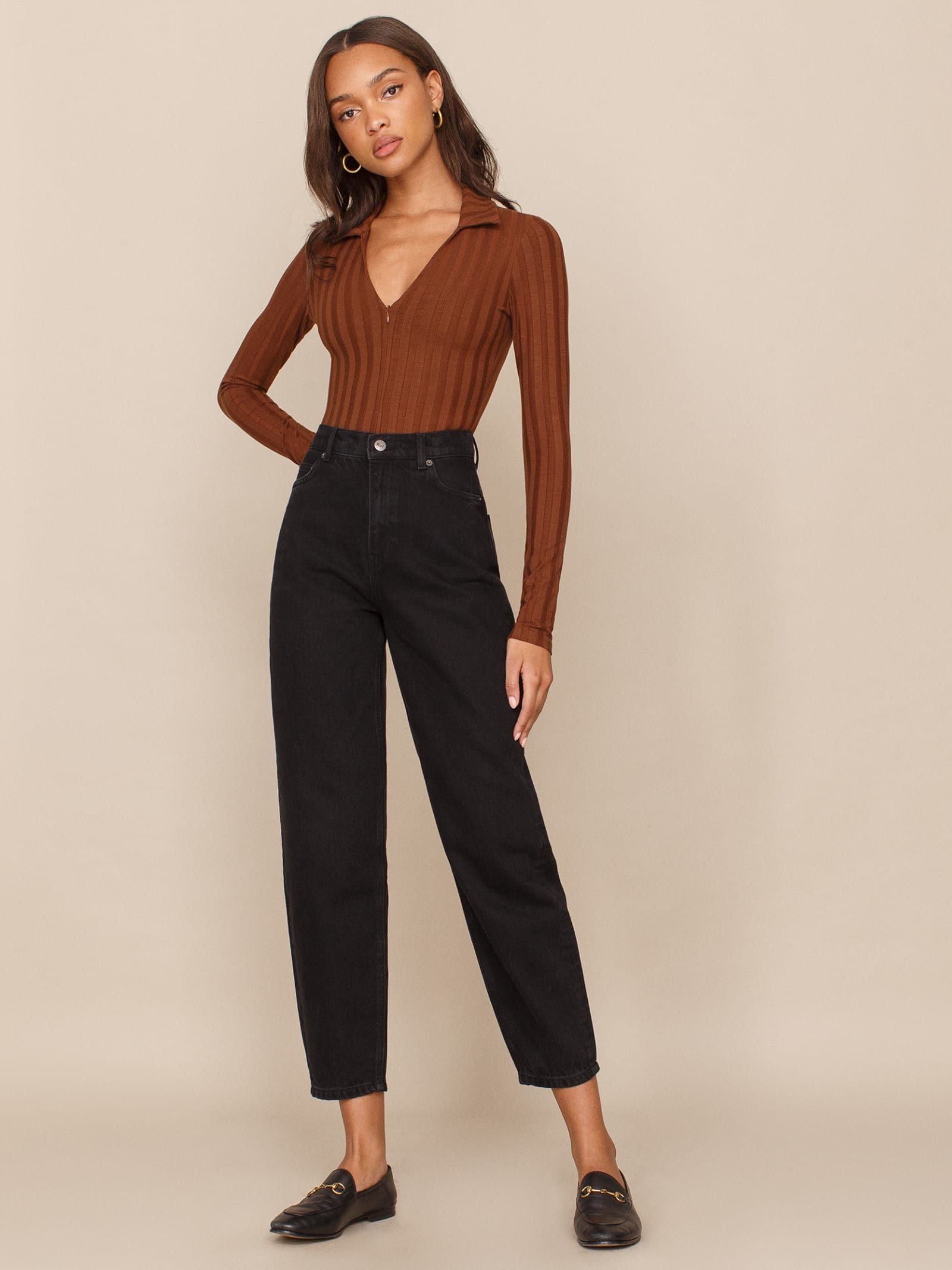 Kris High Rise Relaxed Curve Jeans | Reformation (US & AU)