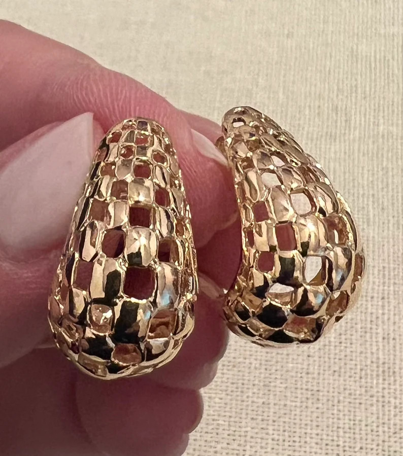 Texture Teardrop Earrings - Etsy | Etsy (US)