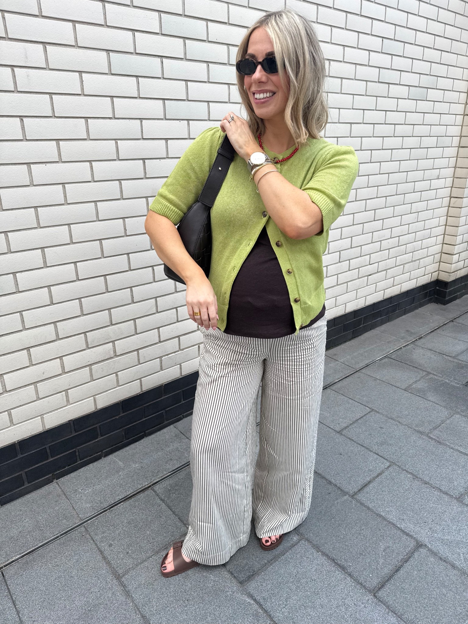What I wore shopping 💚 at 7 months pregnant, wearing all non maternity items! 

#LTKspring #LTKstyletip #LTKmaternity