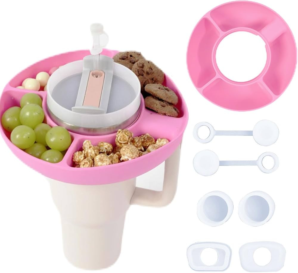 Snack Bowl for Stanley Cup, Reusable Silicone Snack Ring with Spill Stopper Set of 3 for Quencher... | Amazon (US)