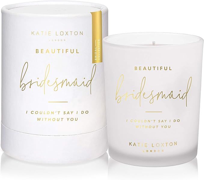 KATIE LOXTON Beautiful Bridesmaid 5.6 Ounce Soy Wax Candle in Gift Box White Grapefruit & Peony | Amazon (US)