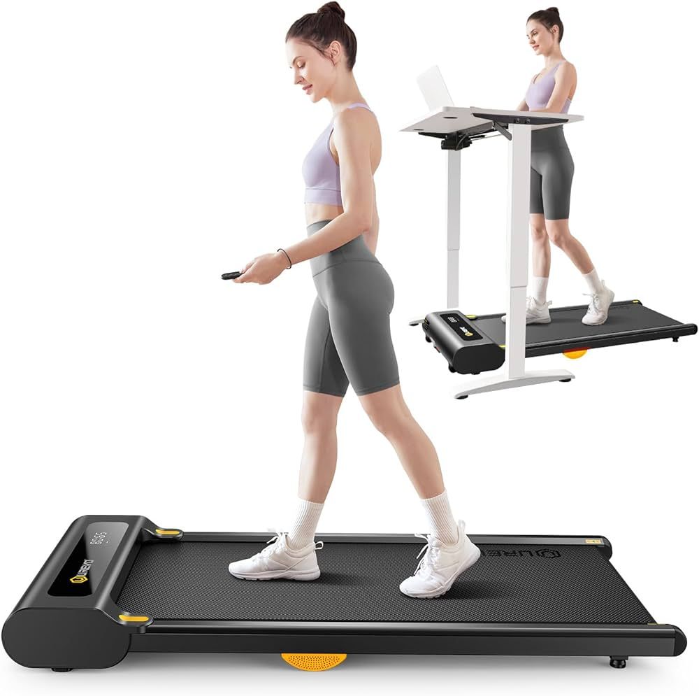 UREVO Under Desk Treadmill, Walking Pad for Home/Office, Portable Walking Treadmill 2.25HP, Walking Jogging Machine with 265 lbs Weight Capacity Remote Control LED Display | Amazon (US)