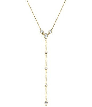 Electric Picks Tay Rhinestone Y Necklace - Gold | Dillard's