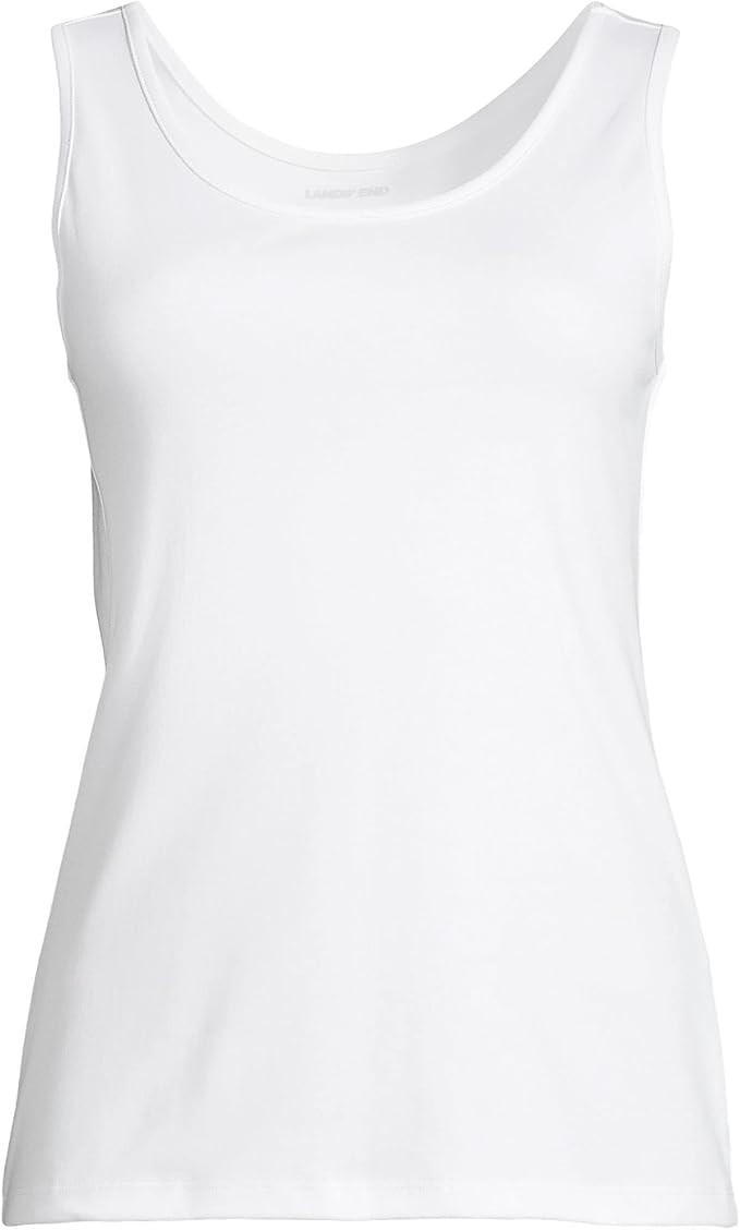 Lands' End Women's Cotton Tank Top | Amazon (US)
