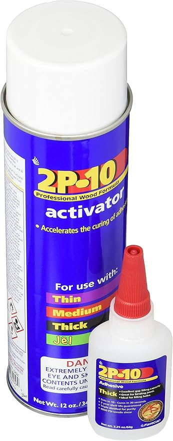 FastCap 2P-10 Super Glue Adhesive 2.25 Ounce Thick and 12 Ounce Activator Combo Pack | Amazon (US)