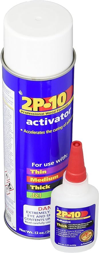 FastCap 2P-10 Super Glue Adhesive 2.25 Ounce Thick and 12 Ounce Activator Combo Pack | Amazon (US)