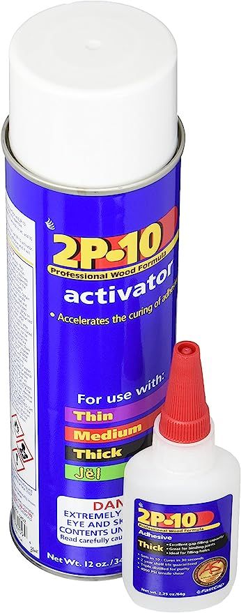 FastCap 2P-10 Super Glue Adhesive 2.25 Ounce Thick and 12 Ounce Activator Combo Pack | Amazon (US)