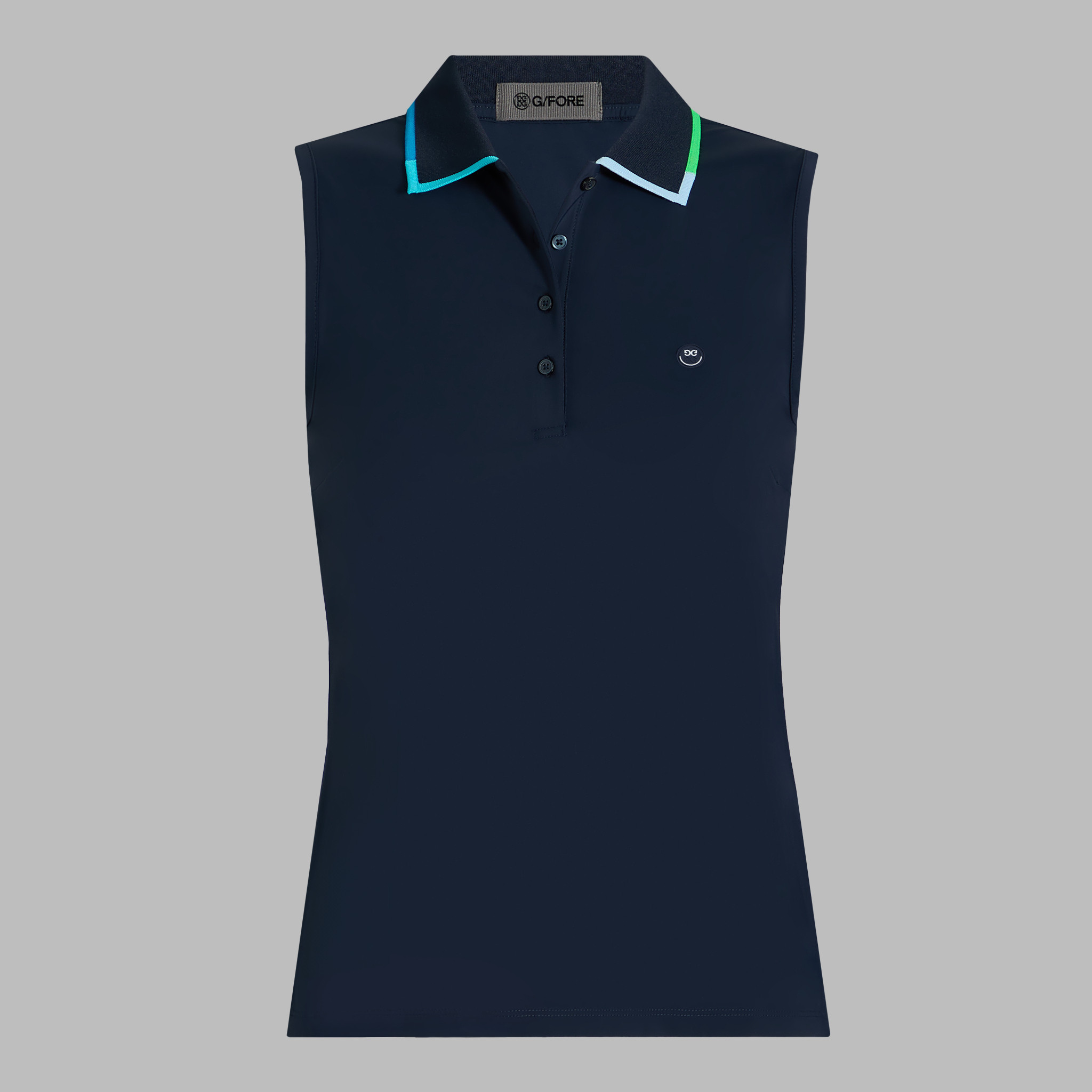 CONTRAST COLLAR SILKY TECH NYLON SLEEVLESS POLO | WOMEN'S POLO SHIRTS |G/FORE | G/FORE | GFORE.com